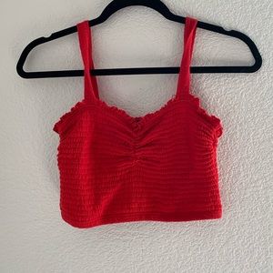 Red crop top
